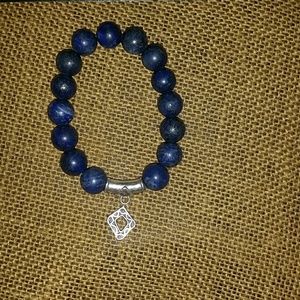 Lapis Silpada bracelet stretch charm 925 sterling